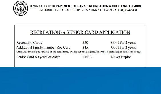 snapshot of the top portion of the recreation card document