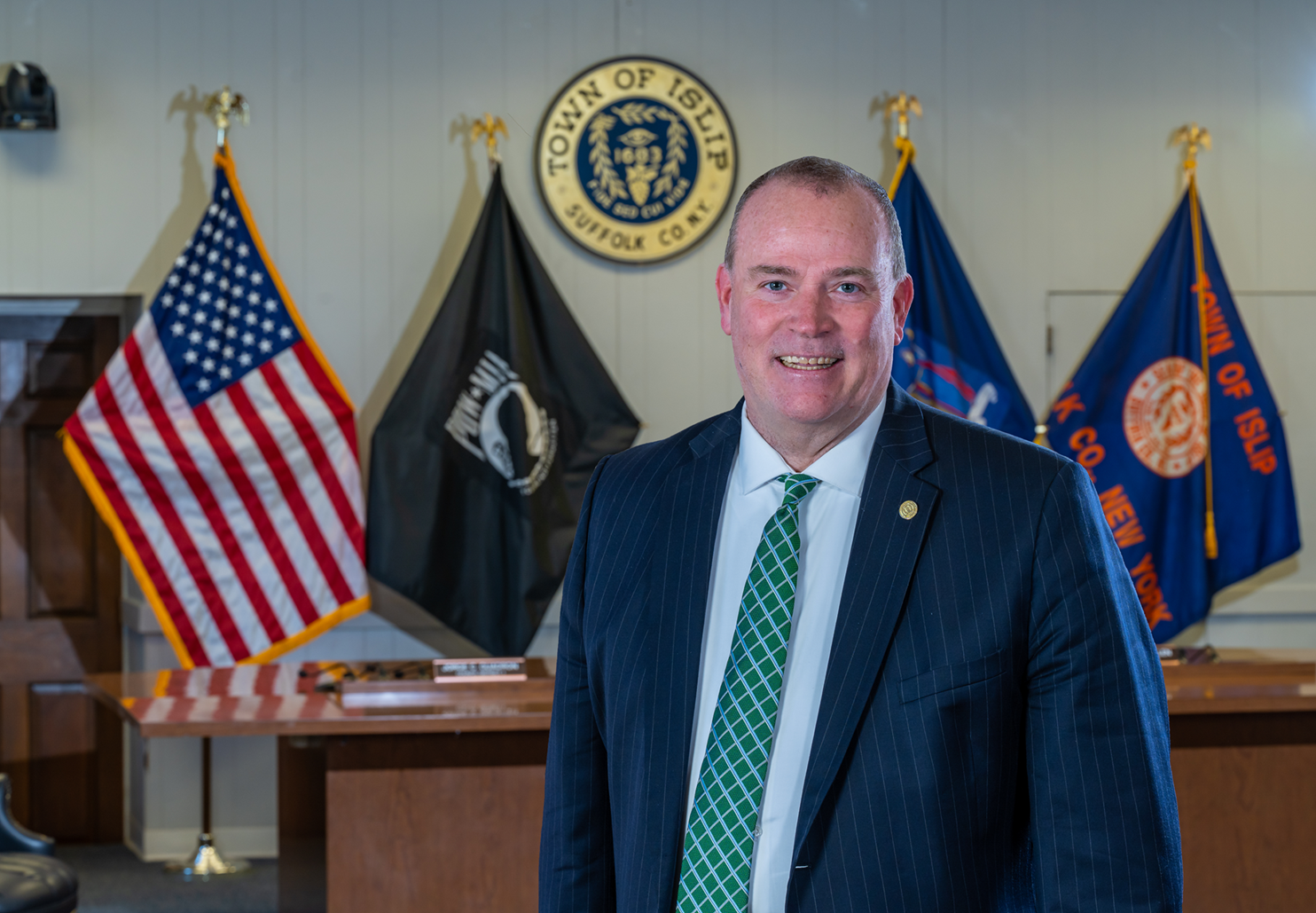 Councilman O'Connor in Town Board room
