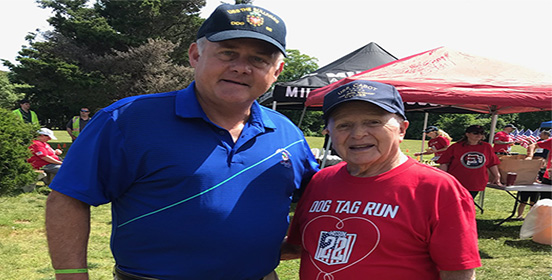 Councilman Cochrane stands with fellow Veteran at Dog Tag Run