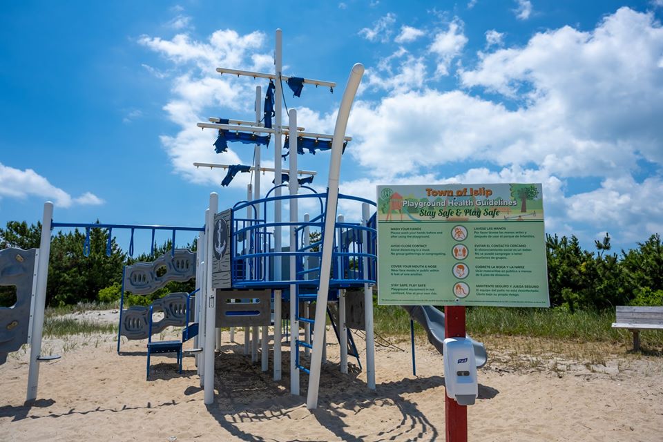 Playground at Atlantique shows safety guidelines under COVID-19