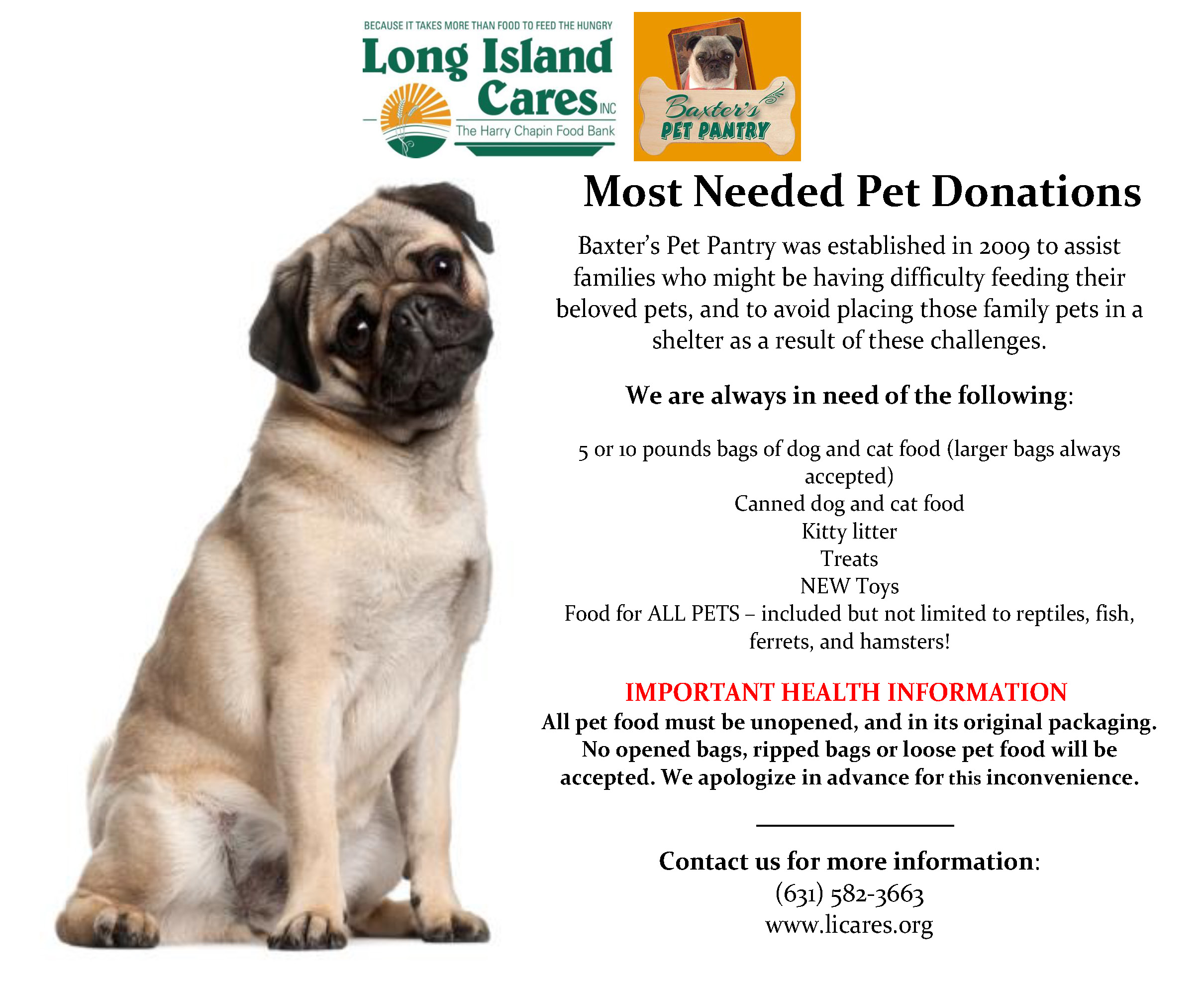 Calling All Pet Lovers: Baxter's Pet Pantry Seeking Donations