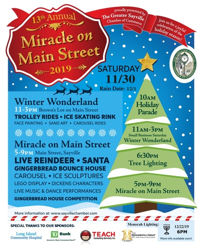 13th Annual Miracle on Main Street - Sayville