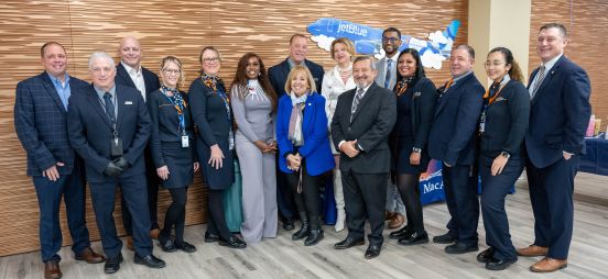 Elected Officials and Airport/Airline Officials in group photo