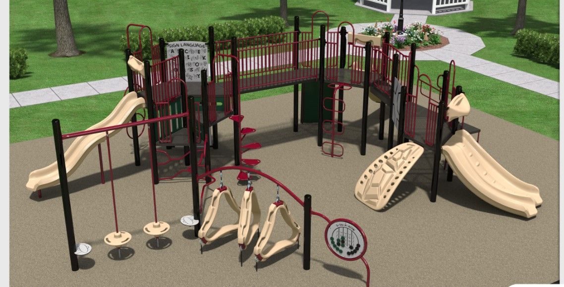 3D rendering of the playground