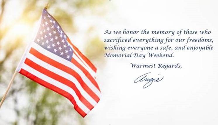 Supervisor message of a happy Memorial Day