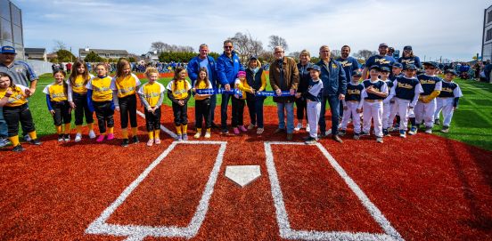 Ribbon Cutting with Teams on Opening Day