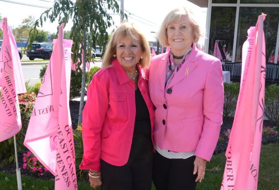Islip Supervisor Angie Carpenter joined with Lorraine Pace, Founder of the Breast Cancer Mapping Project and one of the founders of the West Islip Breast Cancer Coalition.