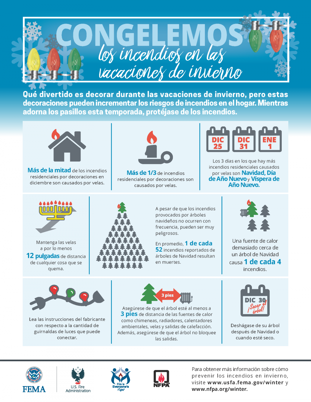 spanish fire safety infographic encouragin smart holiday candle and electronic usage