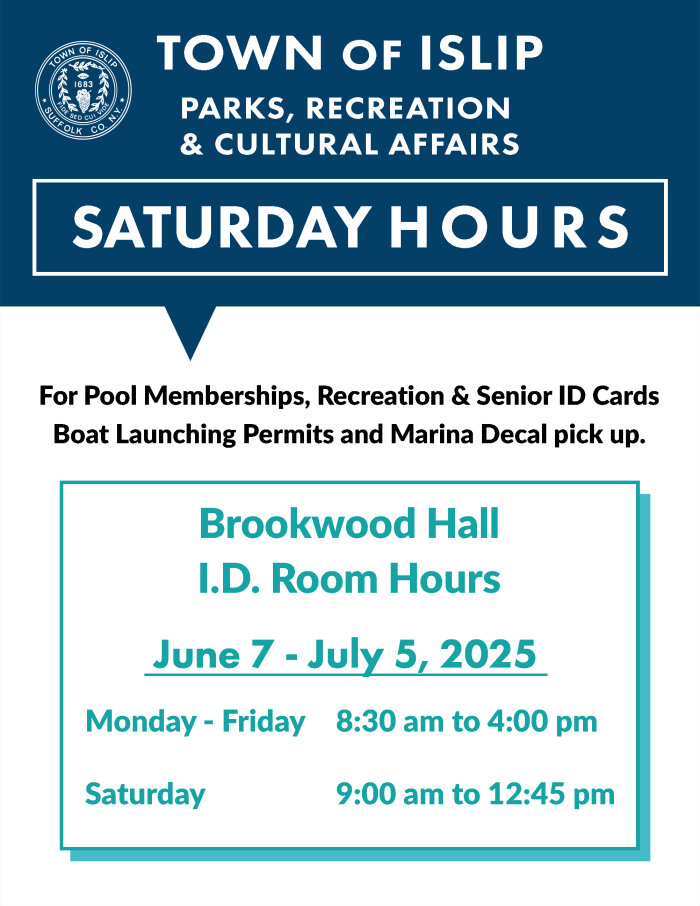 2025 Parks Office Hours ID Room Summer and Saturday Hours Flyer