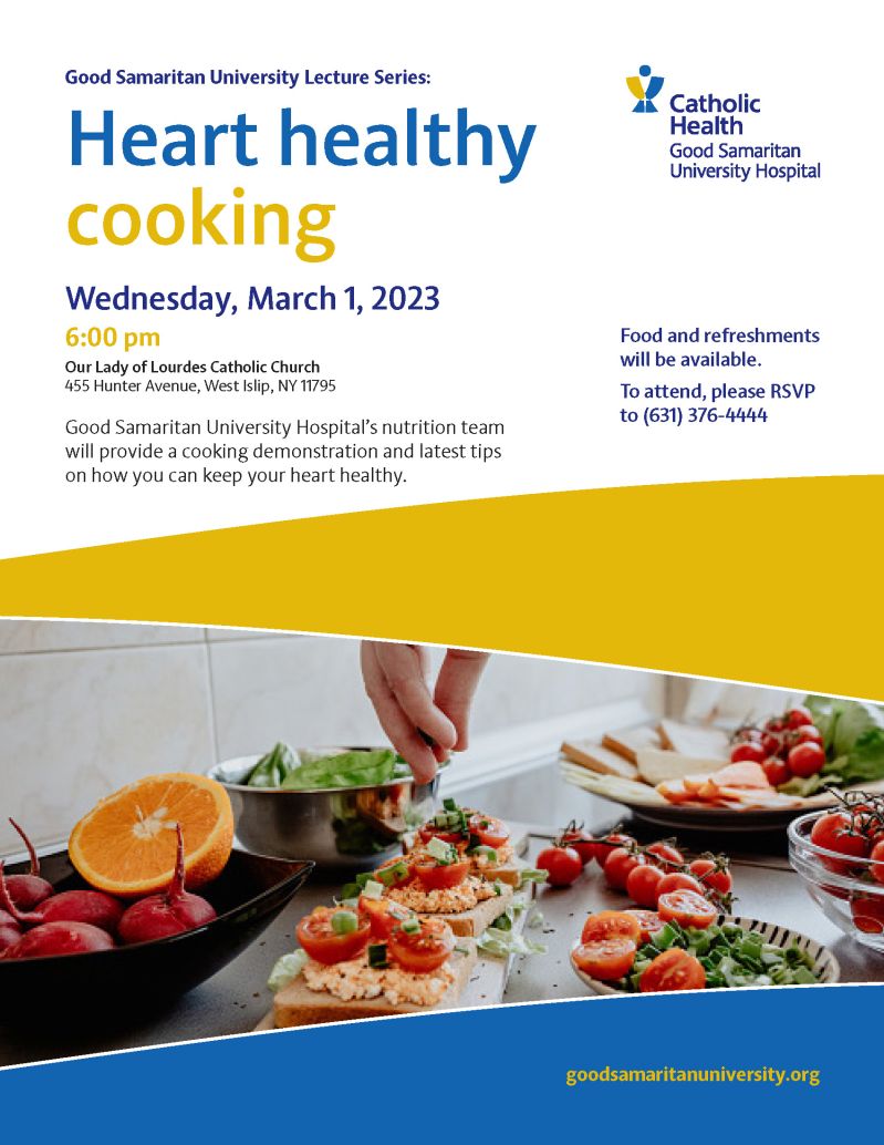flyer for hearth healthy cooking