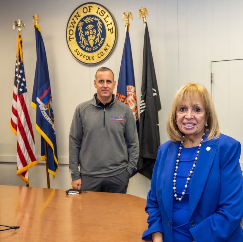 Supervisor and ER Chief in Town Board Room